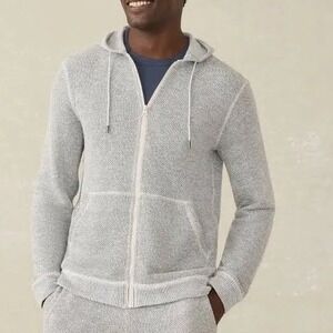 Faherty Whitewater Full Zip Hood Grey Shell Loop XL New With Tags